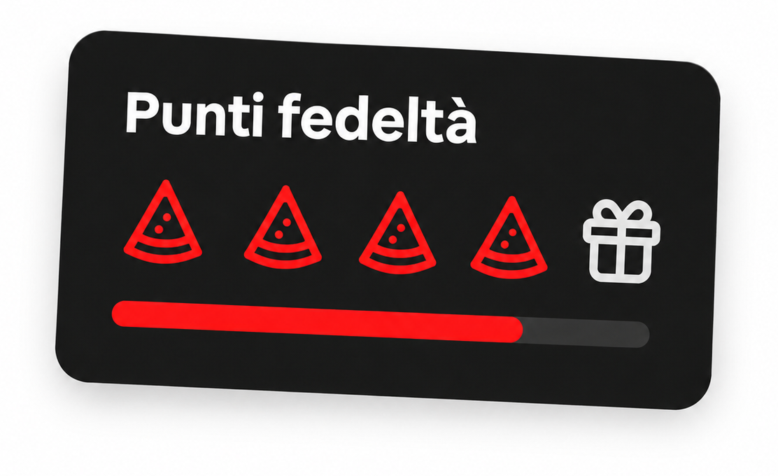 Tessera punti fedeltà EatLive con premio al completamento